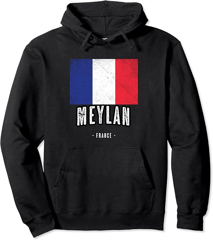 Stadt MEYLAN Frankreich FR Flagge Drapeau Français Pullover